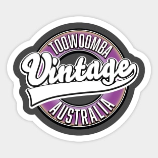 Toowoomba australia vintage style logo Sticker